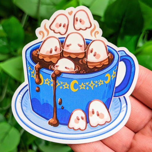 Ghost Hot Chocolate Stickers