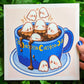 Ghost Hot Chocolate Large Square Prints