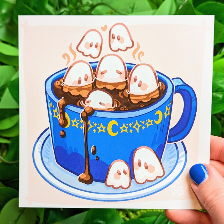 Ghost Hot Chocolate Square Mini Prints!