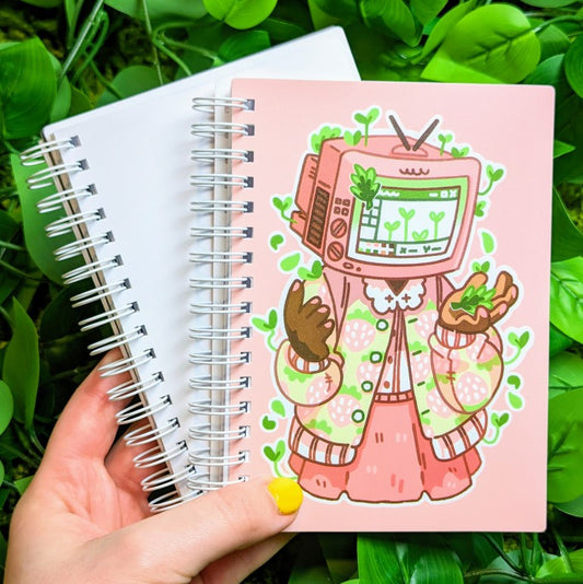 Strawberry Sprout TV Head Small Reusable Sticker Book