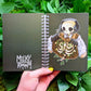 Chilling Skeleton with Fireflies Small Reusable Sticker Book