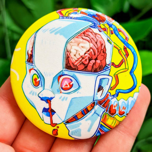 Large Robot Brain Button