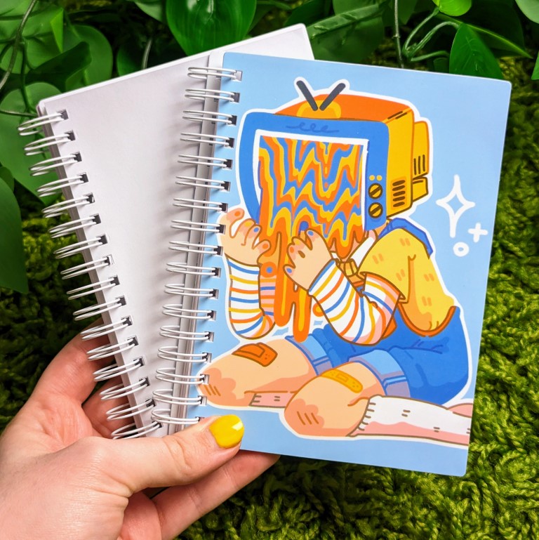 Drippy Saturated TV Head Small Reusable Sticker Book