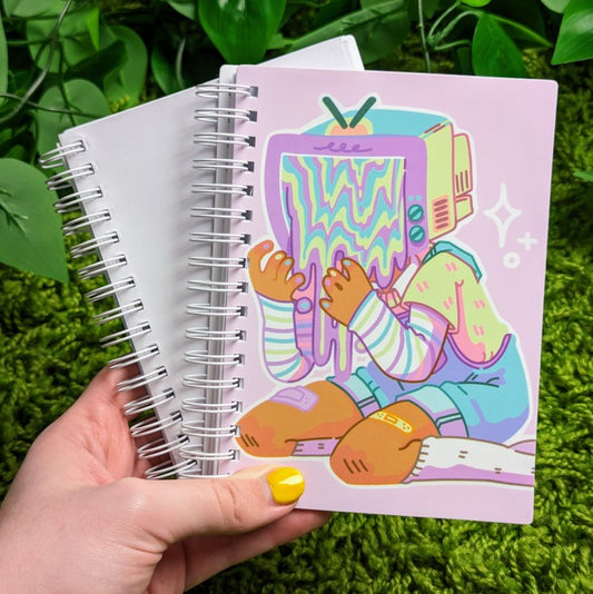 Drippy Pastel TV Head Small Reusable Sticker Book