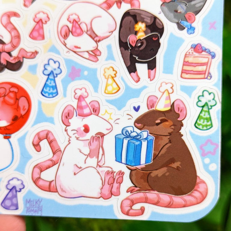 Rat Party Sticker Sheet