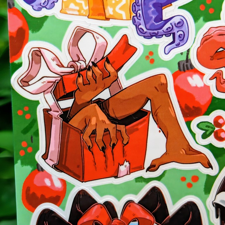 Creepy Christmas Gifts Sticker Sheet