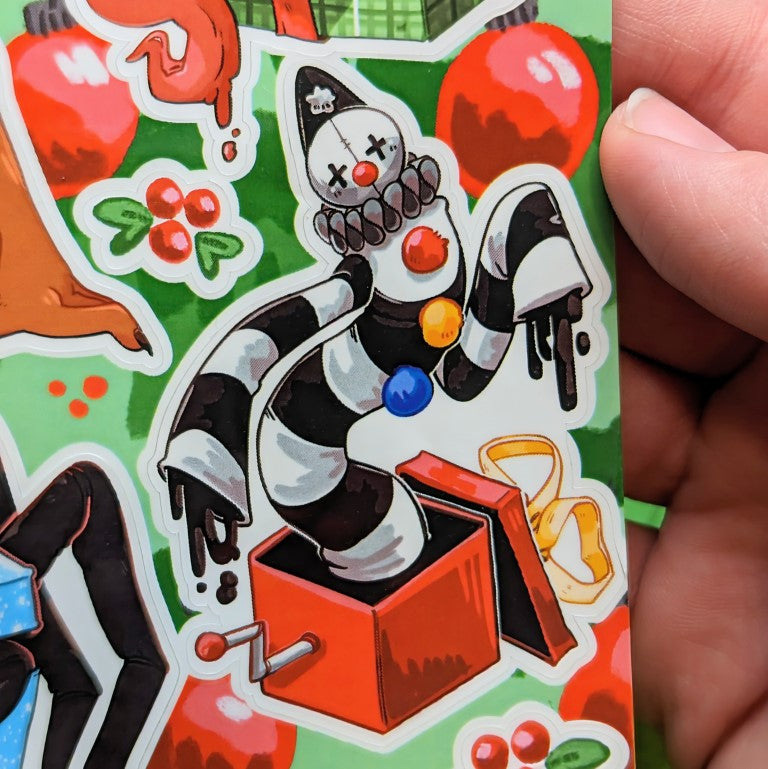 Creepy Christmas Gifts Sticker Sheet