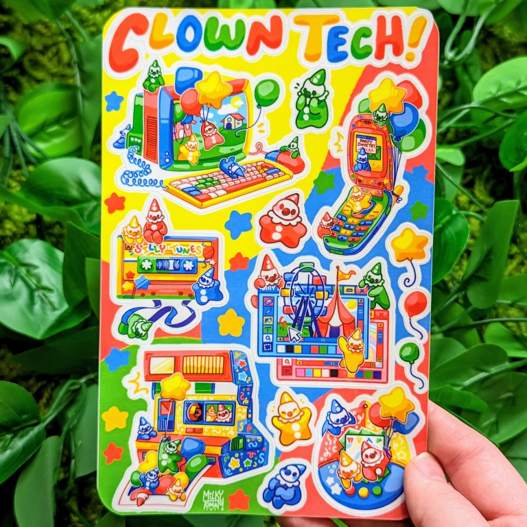 Clown Tech Sticker Sheet