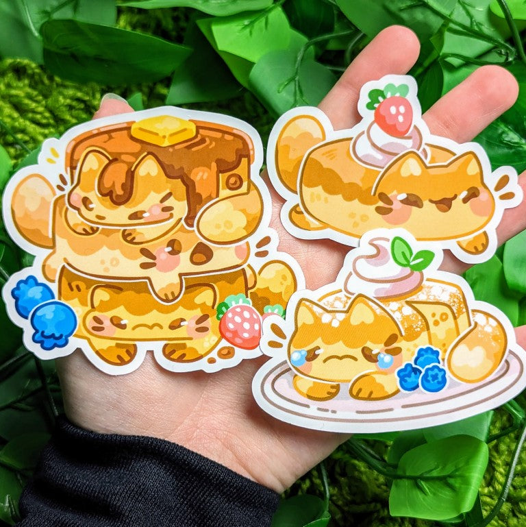 Pancake Kitty Stickers