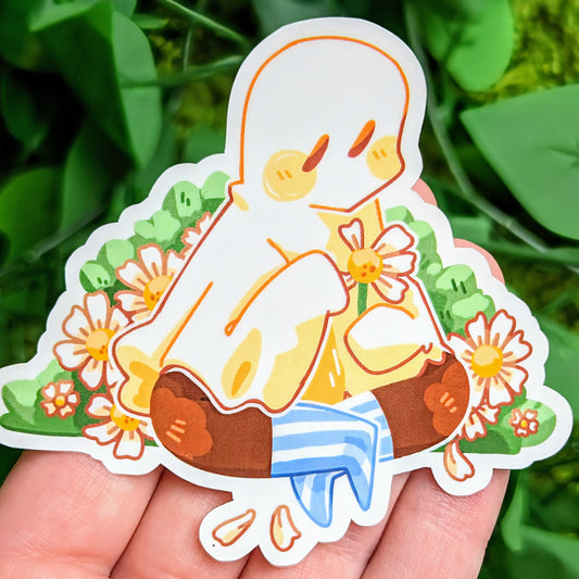 Valentine Flower Ghost Stickers