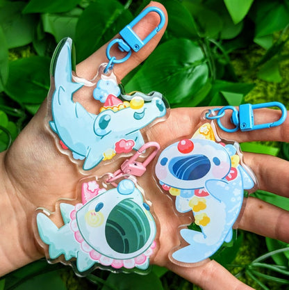 Clown Shark Keychains