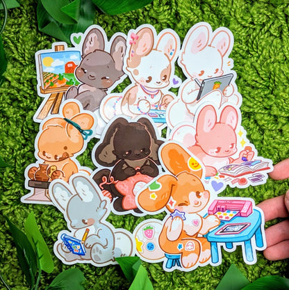 Hobby Bunnies Series 1 Stickers