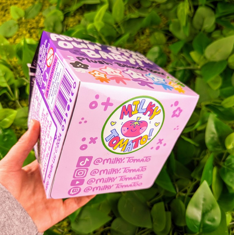 The bottom of the star baby adoption milk carton with the Milky Tomato logo.