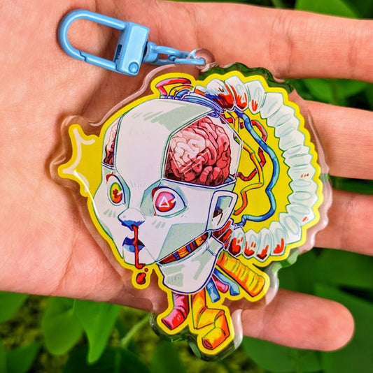 Robot Brain Keychain