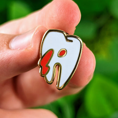 Small Tooth Pin Tiny Teeth Enamel Pins – Milky Tomato