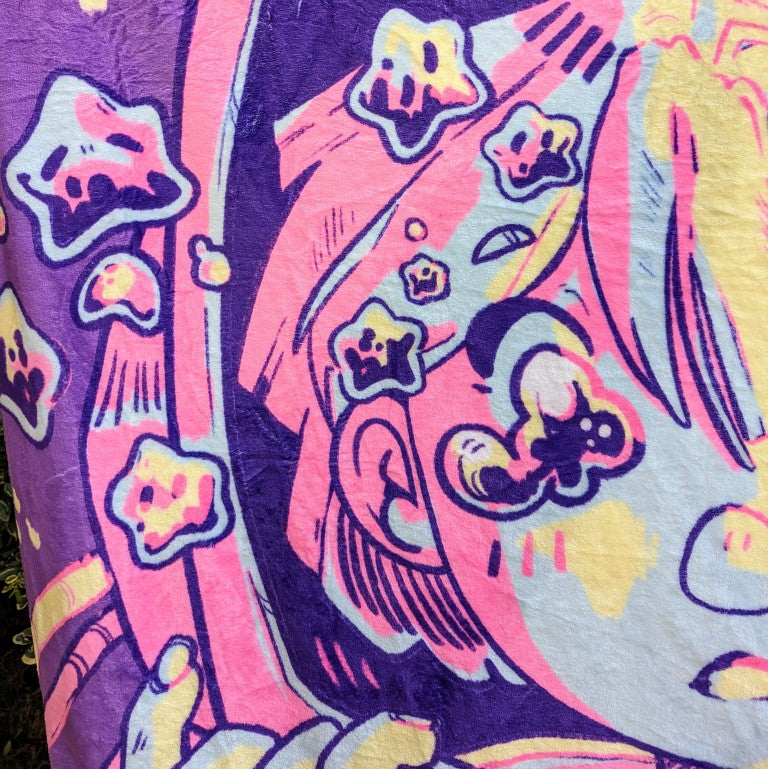 Space Girl V2 Pastel Throw Blanket