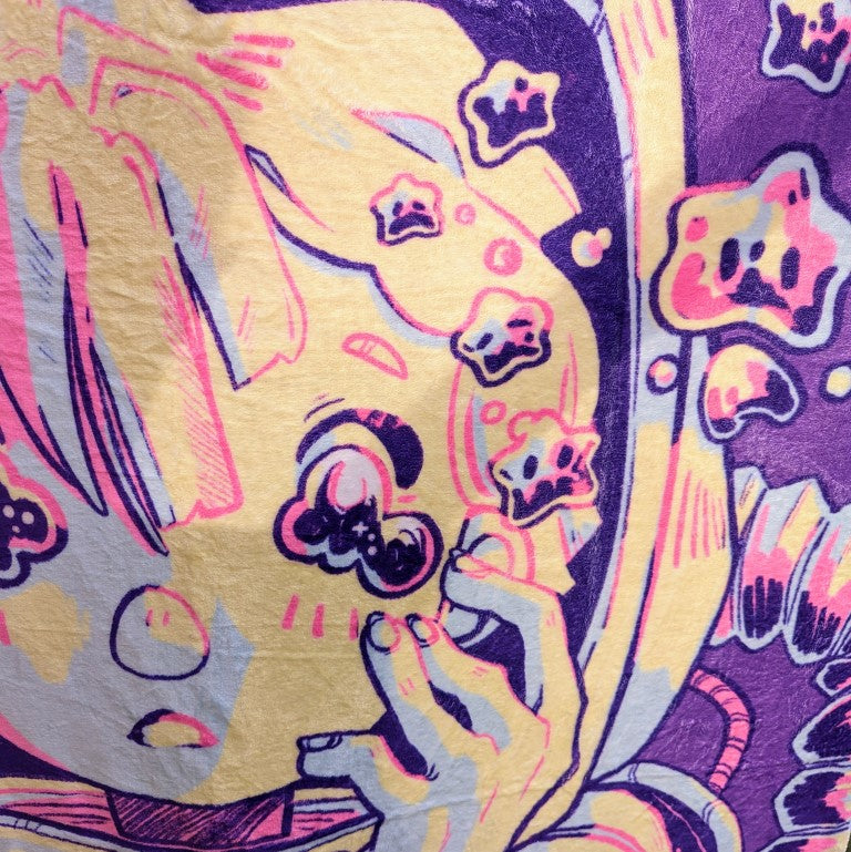 Space Girl V2 Pastel Throw Blanket