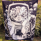 Space Girl V2 Black and White Throw Blanket
