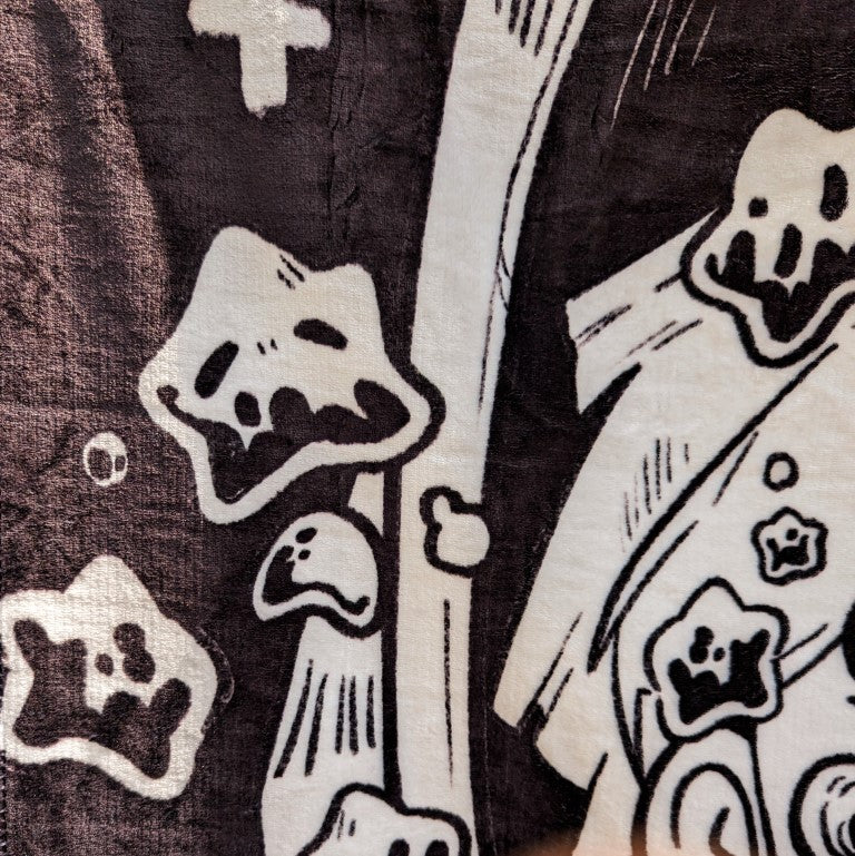 Space Girl V2 Black and White Throw Blanket