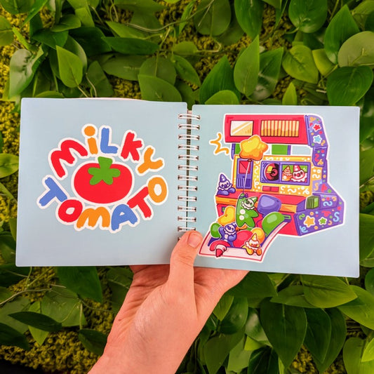 Clown Polaroid Small Reusable Square Sticker Book