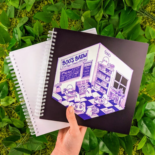 Ghost Cafe Large Reusable Square Sticker Book