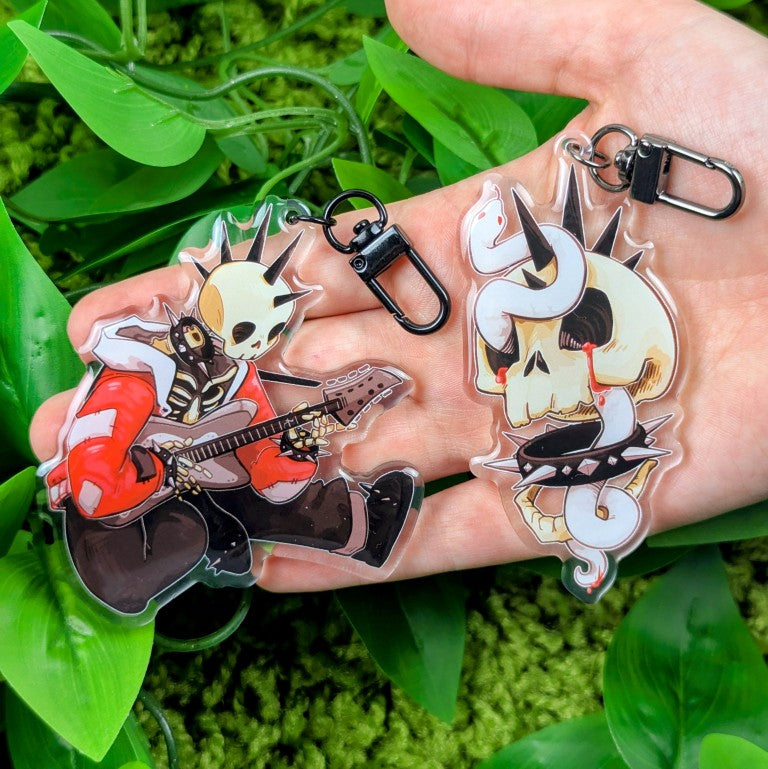 Embroidered Keychains Punk Punk Skellie Keychains! | Milky Tomato