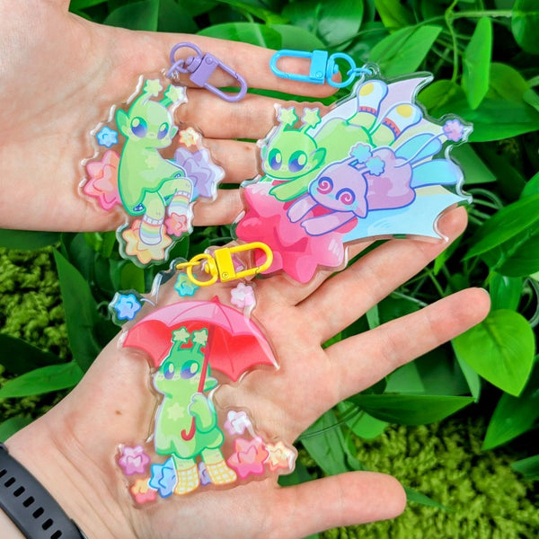 Cute Alien Keychains! | Milky Tomato