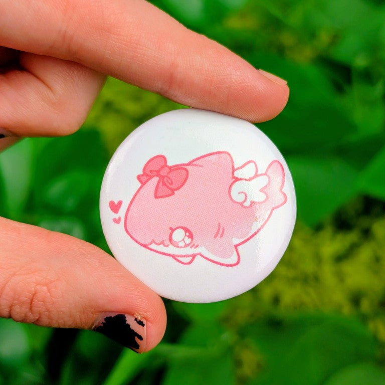 Small Cute Angel Shark Button!