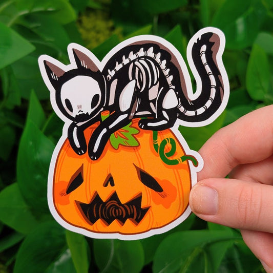 Skelly Kitty Sticker!