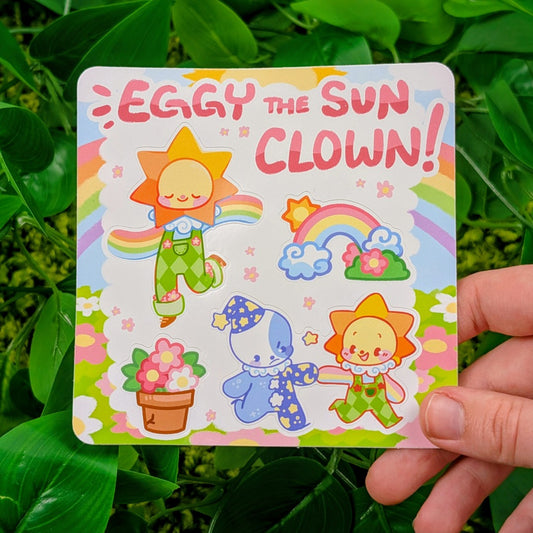 Sun and Moon Clown Sticker Sheet