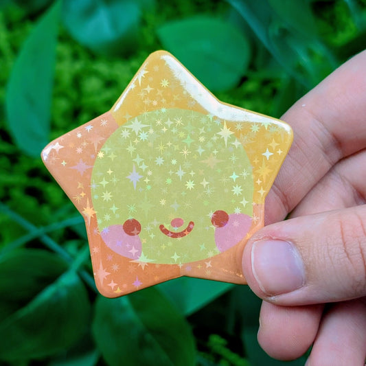 Sun Clown Star Button