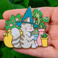Cute Cat Witch Enamel Pins!