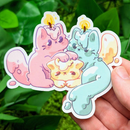 Candle Kittens Stickers