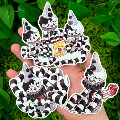 Sad Dexter Clown Transparent Stickers!