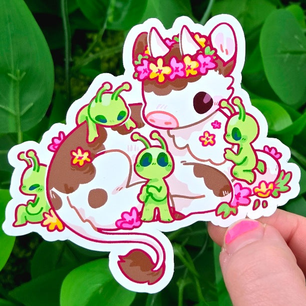 Cute Cowboy Alien Stickers!