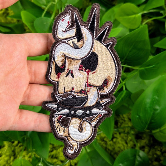 Front side of Chess Punk Skull Patch