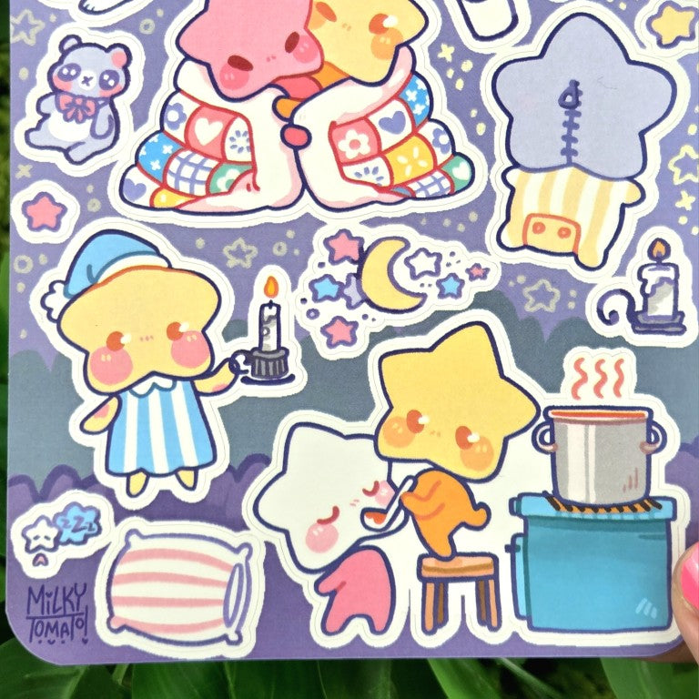 Sleepy Star Baby Sticker Sheet!