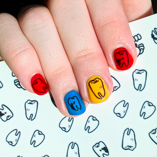 Teeth Nail Tattoos! - MilkyTomato