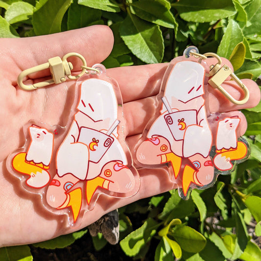 Kitty Ghost Keychain