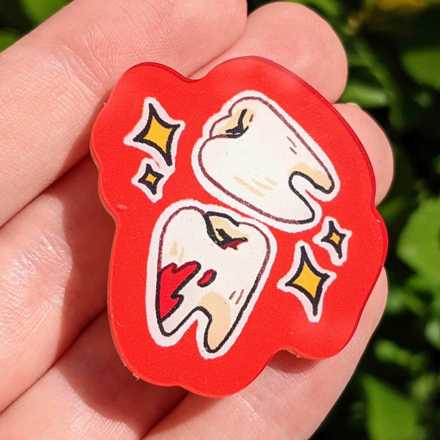 Bloody Teeth Acrylic Pin