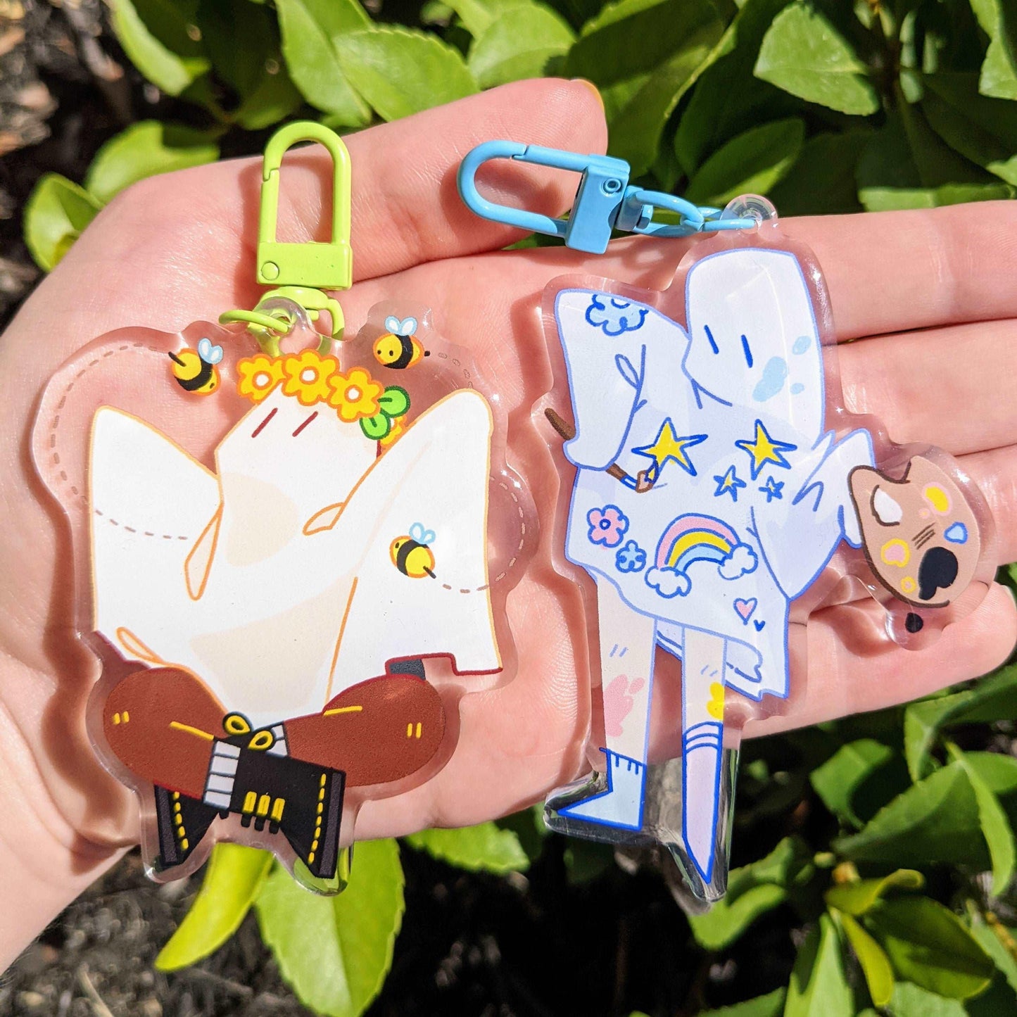 Cute Ghost Keychain Set