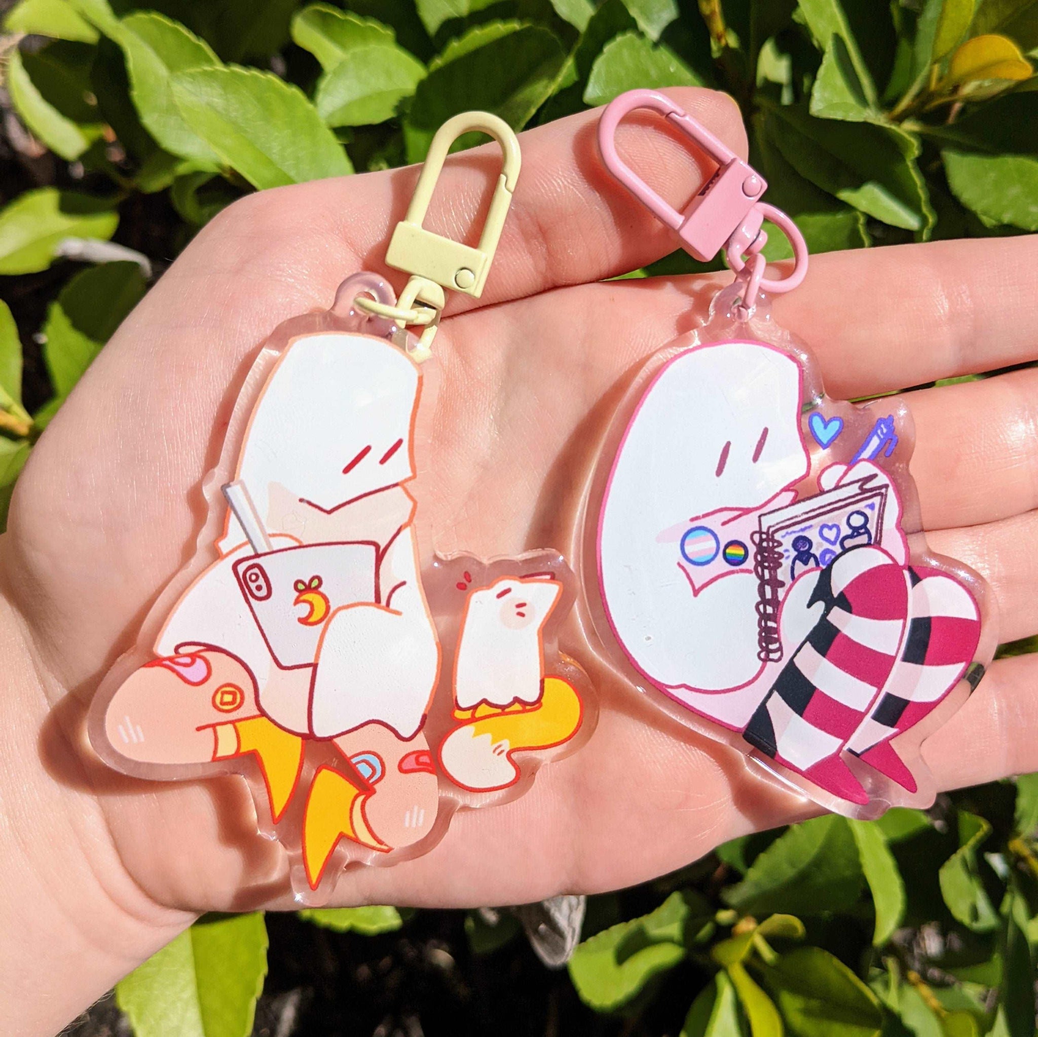 Cute Ghost Keychain Set – Milky Tomato