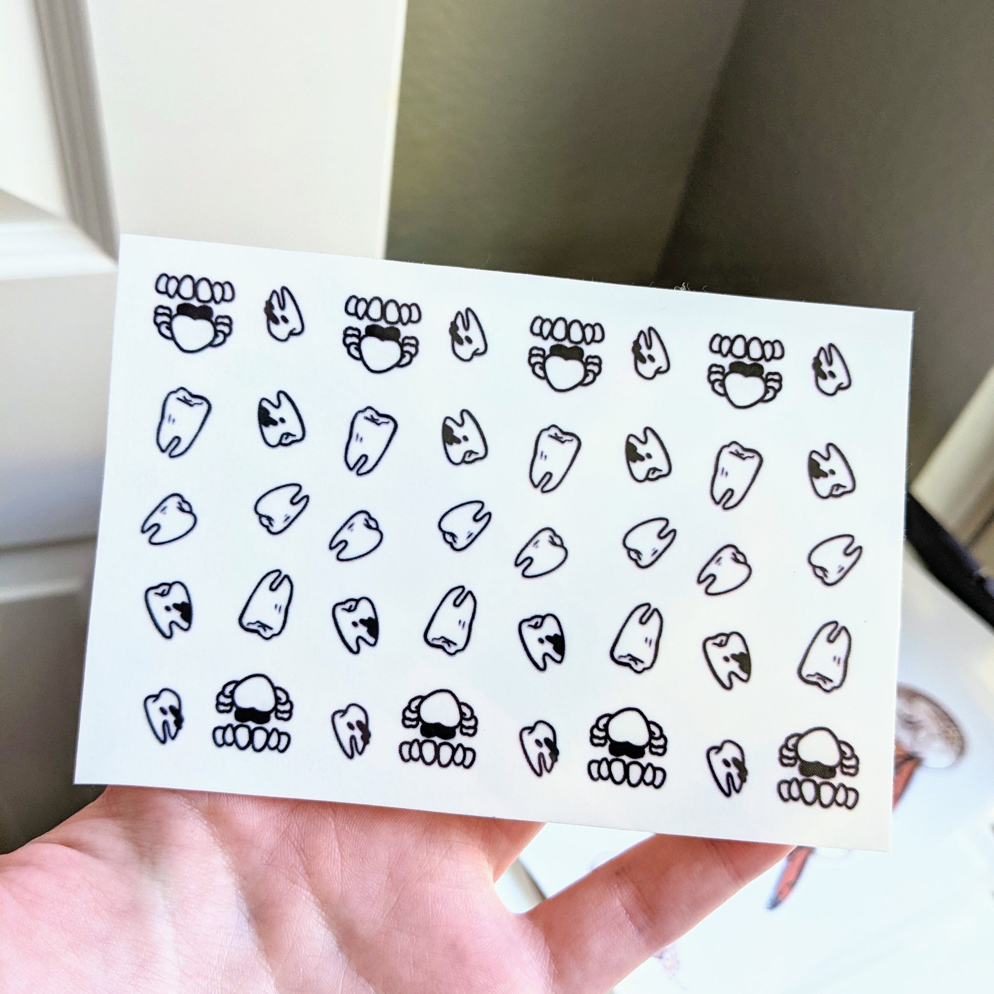Teeth Nail Tattoos! - MilkyTomato