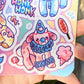 Cow Clown Sticker Sheet - MilkyTomato