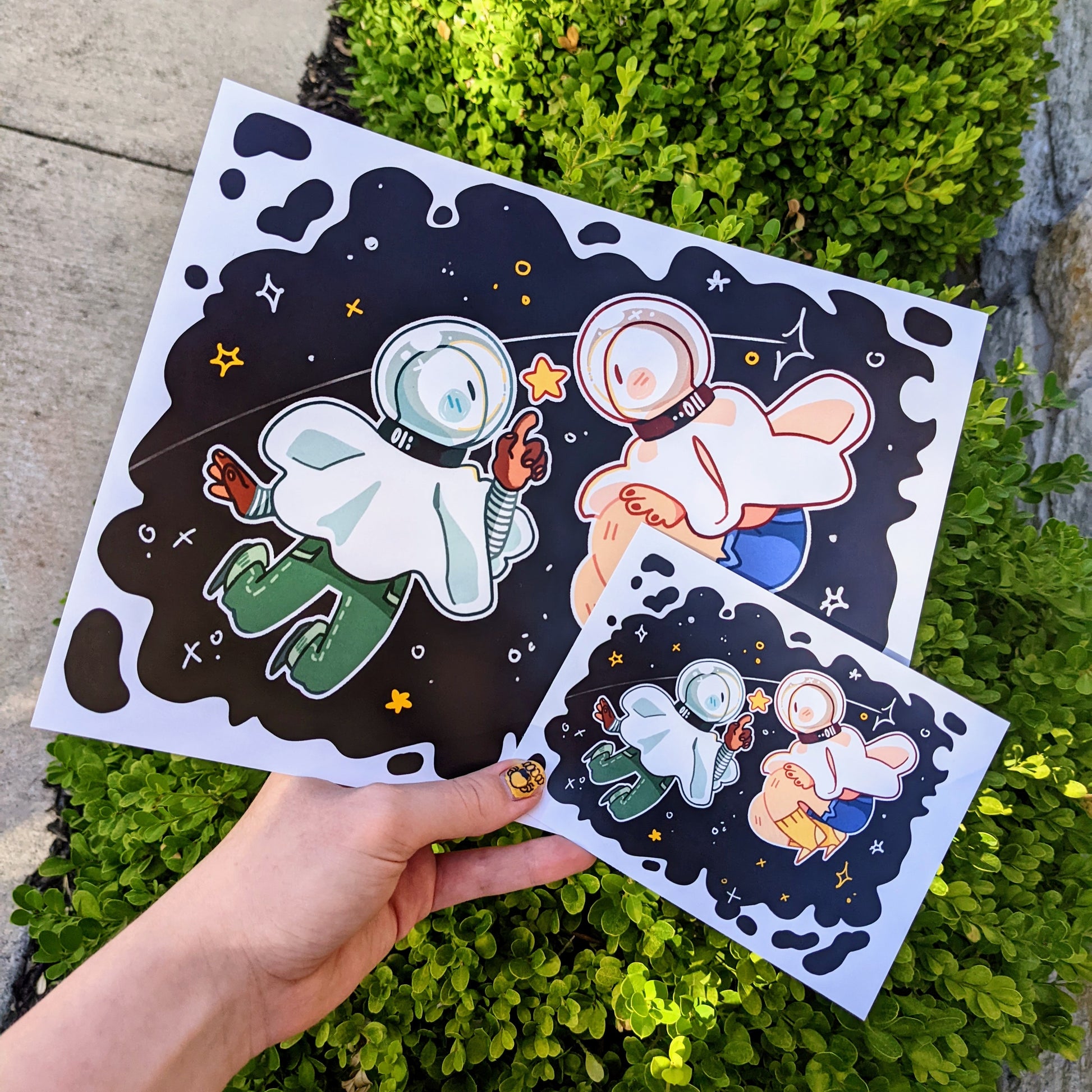 Mini Space Ghost Print 4x5 Glossy Print - MilkyTomato
