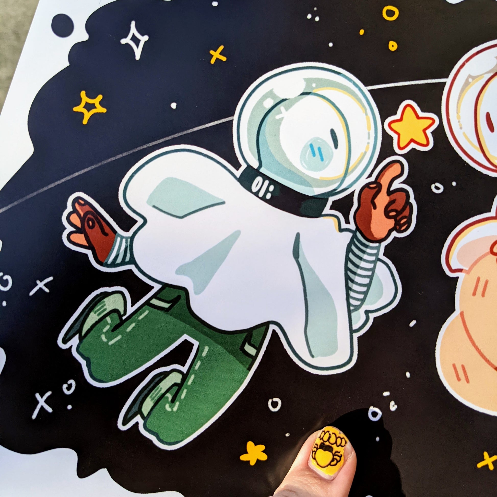 Mini Space Ghost Print 4x5 Glossy Print - MilkyTomato