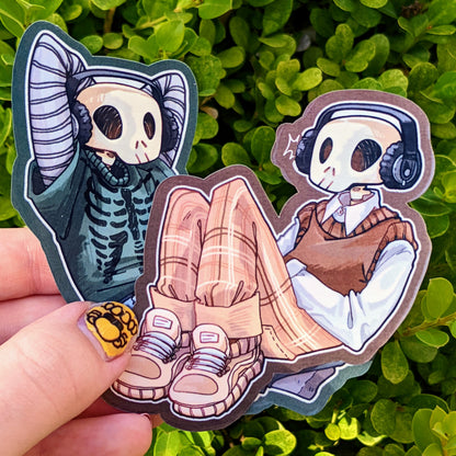 Aesthetic Skeleton Stickers - MilkyTomato