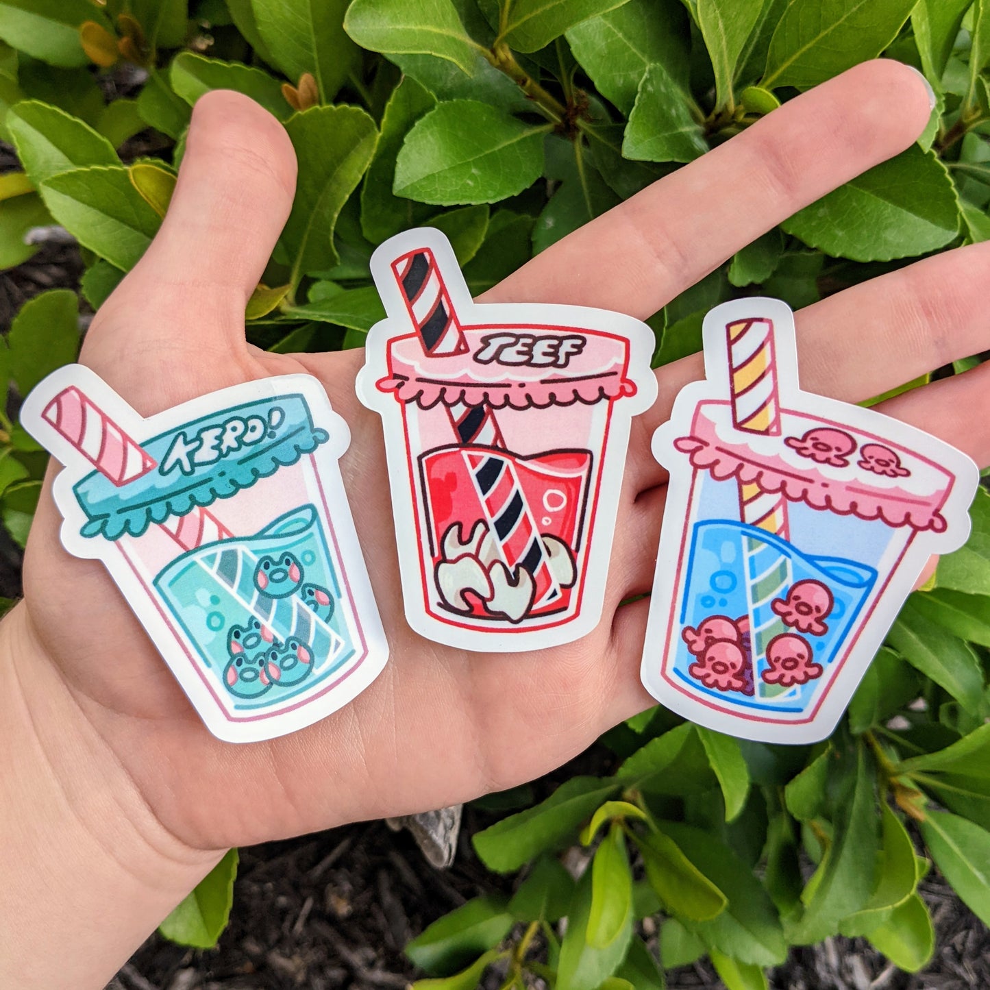 Mini Boba Drink Stickers