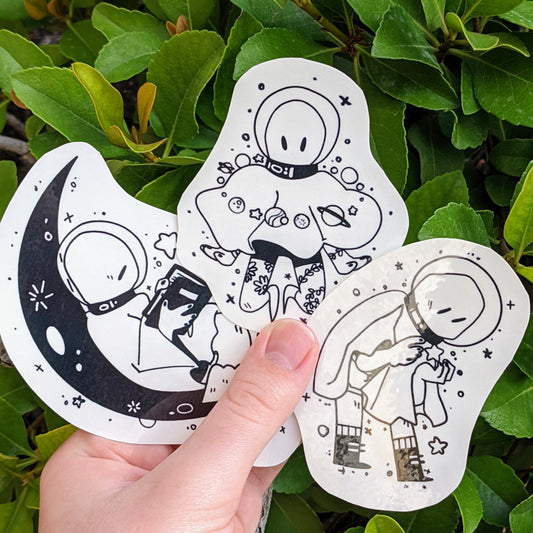 Space Ghosts Temporary Tattoos - MilkyTomato