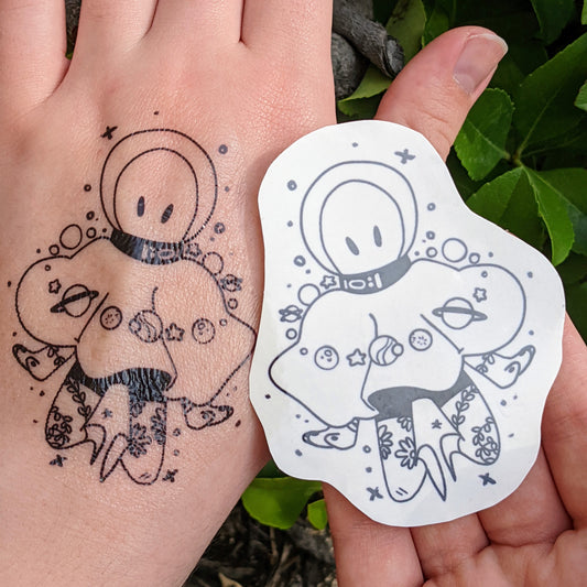 Space Ghosts Temporary Tattoos - MilkyTomato